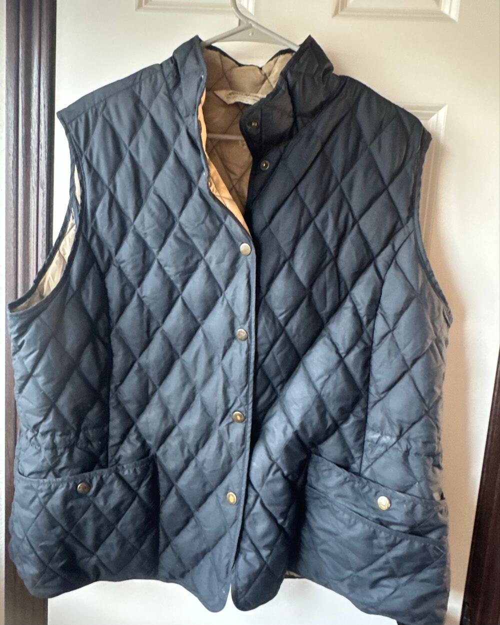 Eddie Bauer Quilted Goose Down Vest Black Size XXL